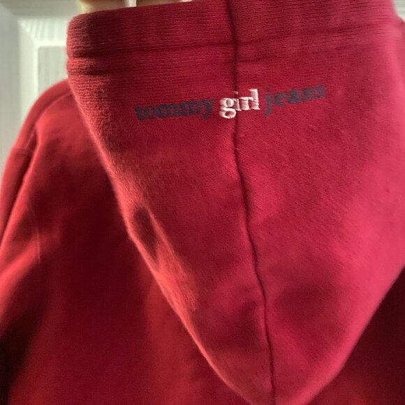 Tommy Hilfiger Vintage Red Cropped Zip-up Hoodie - Picture 5 of 6